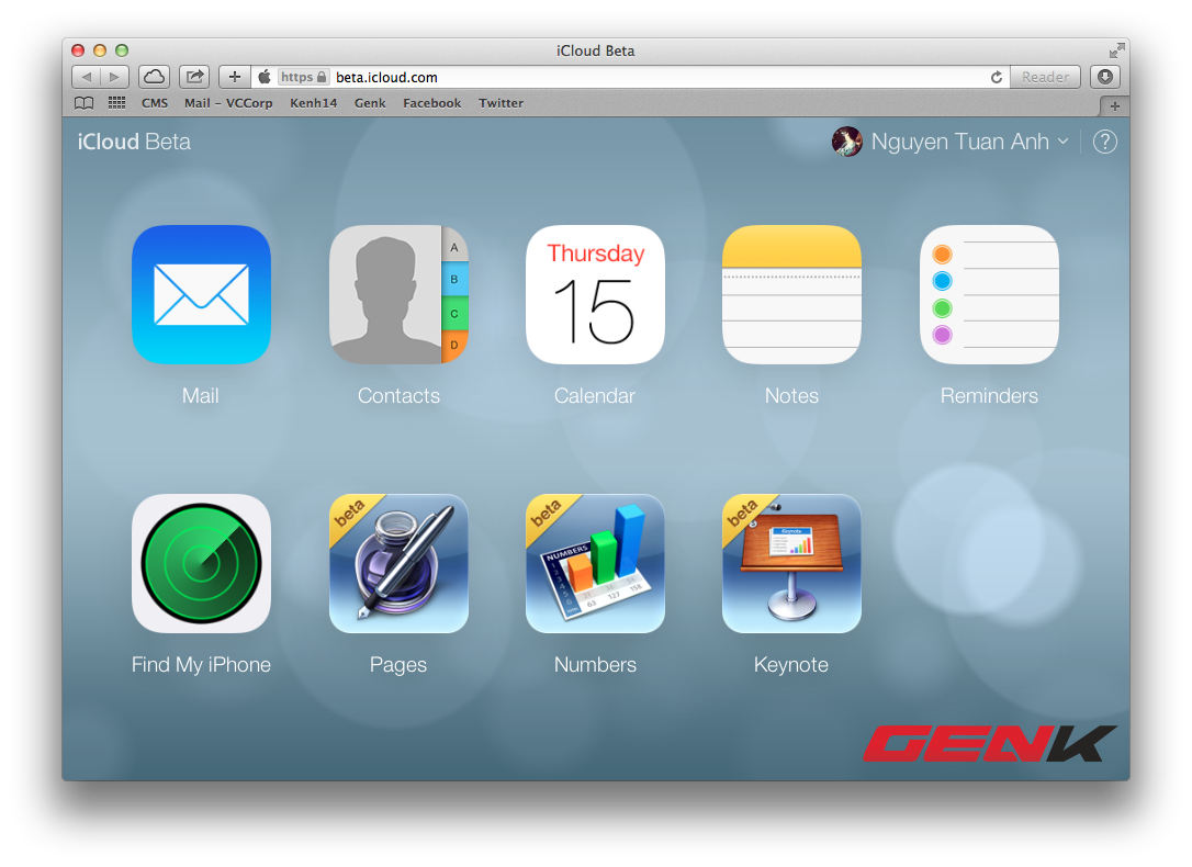 Apple ra mắt bản beta của iCloud.com mang phong cách iOS 7