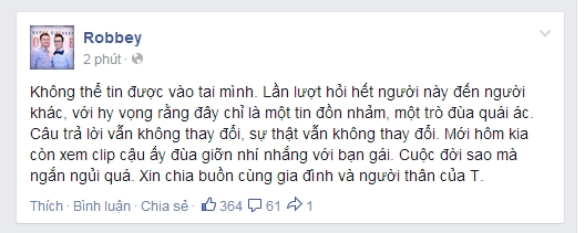 Toàn Shinoda qua đời đột ngột - Cư dân mạng Việt Nam sốc