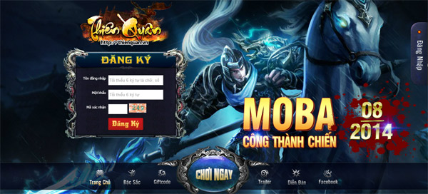 MOBA Thiên Quân mở cửa trang teaser tại Việt Nam