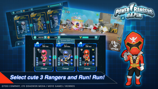 Power Rangers Dash - Đua tốc độ với anh em siêu nhân