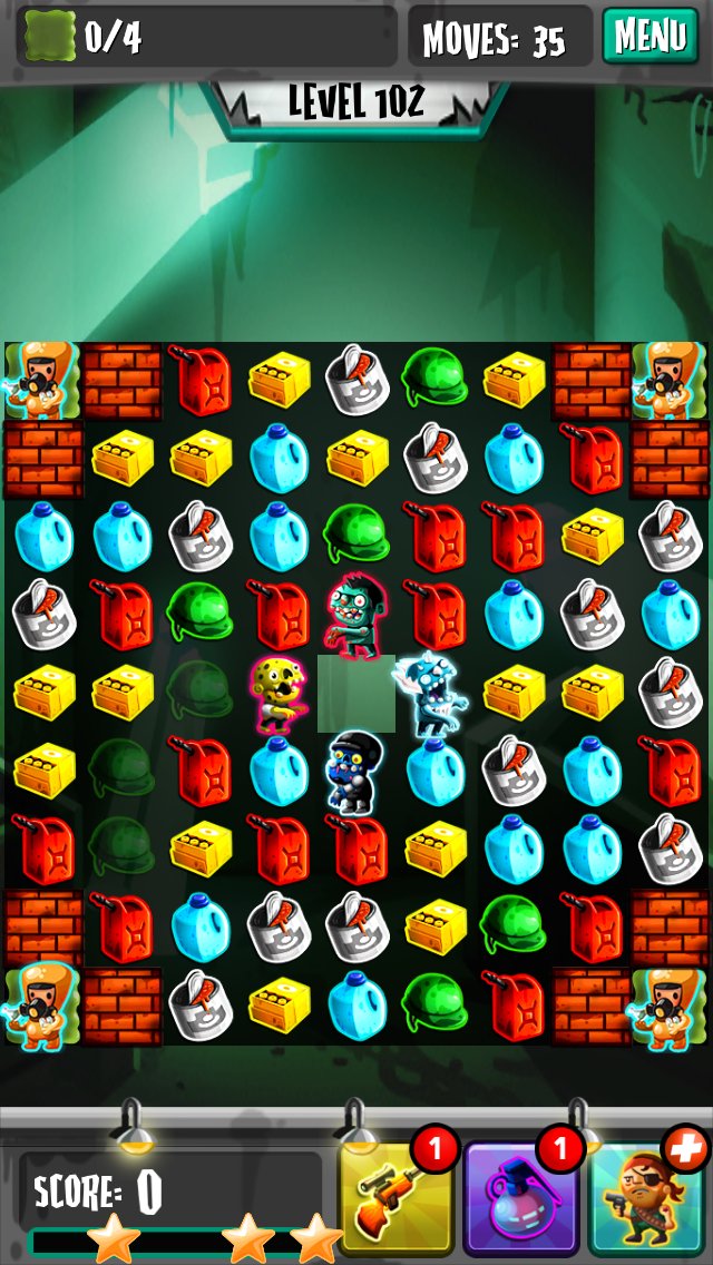 Zombie Puzzle Panic - Game gây nghiện giống Candy Crush Saga
