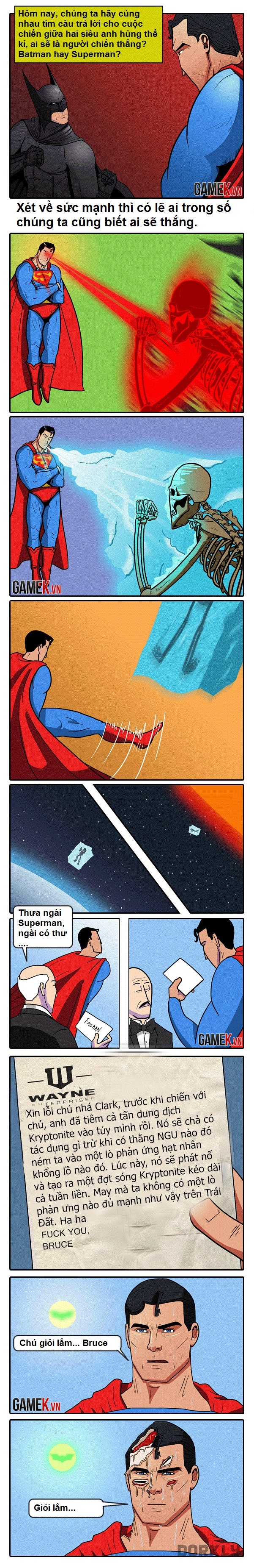 Lý do mà Superman không thể thắng được Batman