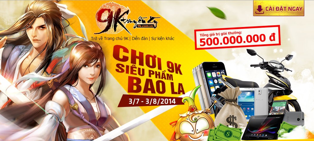 Open Beta 03/7/2014, 9K Truyền Kỳ xả quà khủng