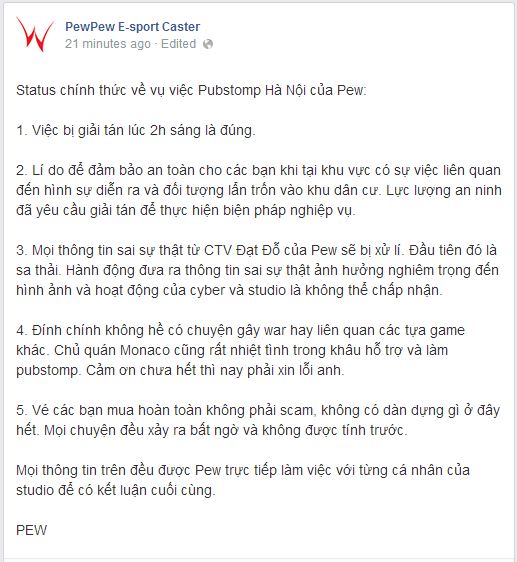Người tung tin fan DOTA 2 Việt Nam bị đuổi ra đường đã bị sa thải