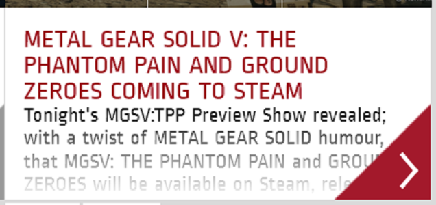Siêu phẩm Metal Gear Solid V sẽ có mặt trên PC