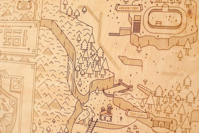 Bản đồ Legend of Zelda khắc bằng laser