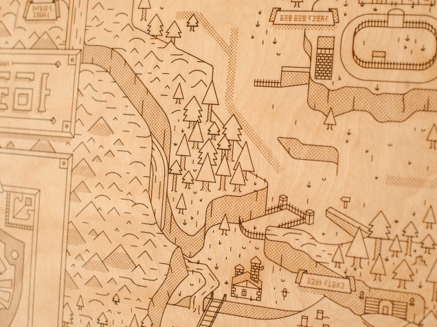 Bản đồ Legend of Zelda khắc bằng laser