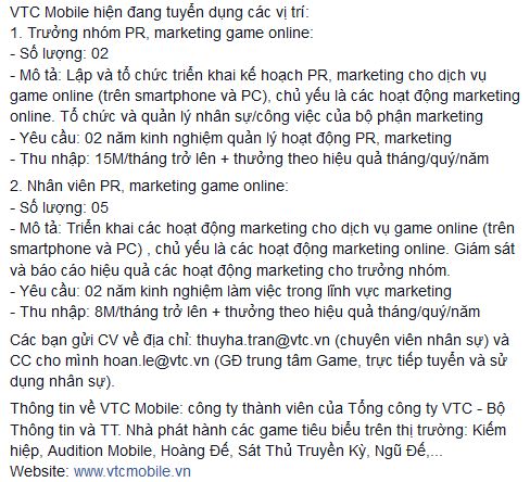 Nóng hổi cơ hội việc làm ngành game Việt Nam