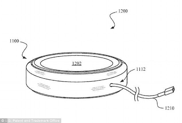 
Bản phác họa bằng sáng chế điện sạc cảm ứng của Apple dành cho Apple Watch
