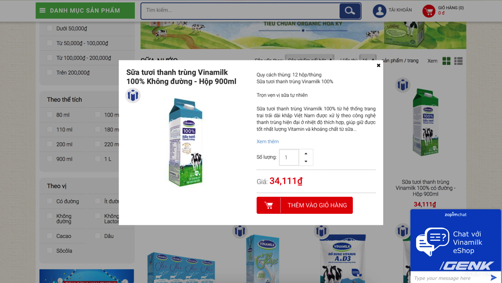 Trải Nghiệm Mua Sữa Vinamilk Online: Rất Tiện Lợi Nhưng Phần Đặt Hàng Còn Tồn Đọng Lỗi