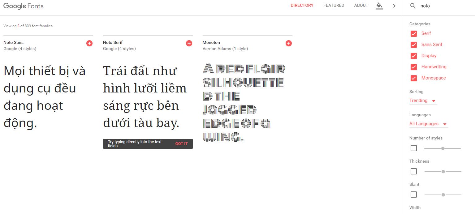 Tải Ngay Bộ Font Chữ Tuyệt Đẹp Google Mới Tung Ra Cho Hơn 800 Ngôn Ngữ, Có  Việt Nam