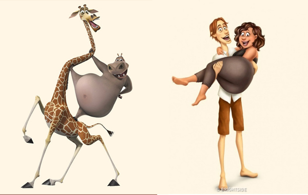 
Cặp đôi Melman và Gloria của Madagascar khi biến thành người vẫn rất đẹp đôi và ngộ nghĩnh
