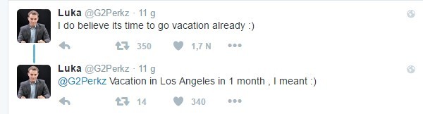
PerkZ: “Đến lúc đi du lịch rồi, một tháng tại Los Angeles :)”
