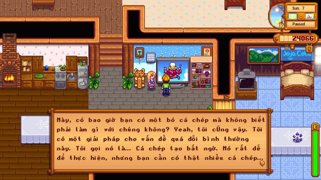 
Stardew Valley còn có cả bản Việt hóa, vì vậy game thủ không sợ không hiểu hội thoại trong game.
