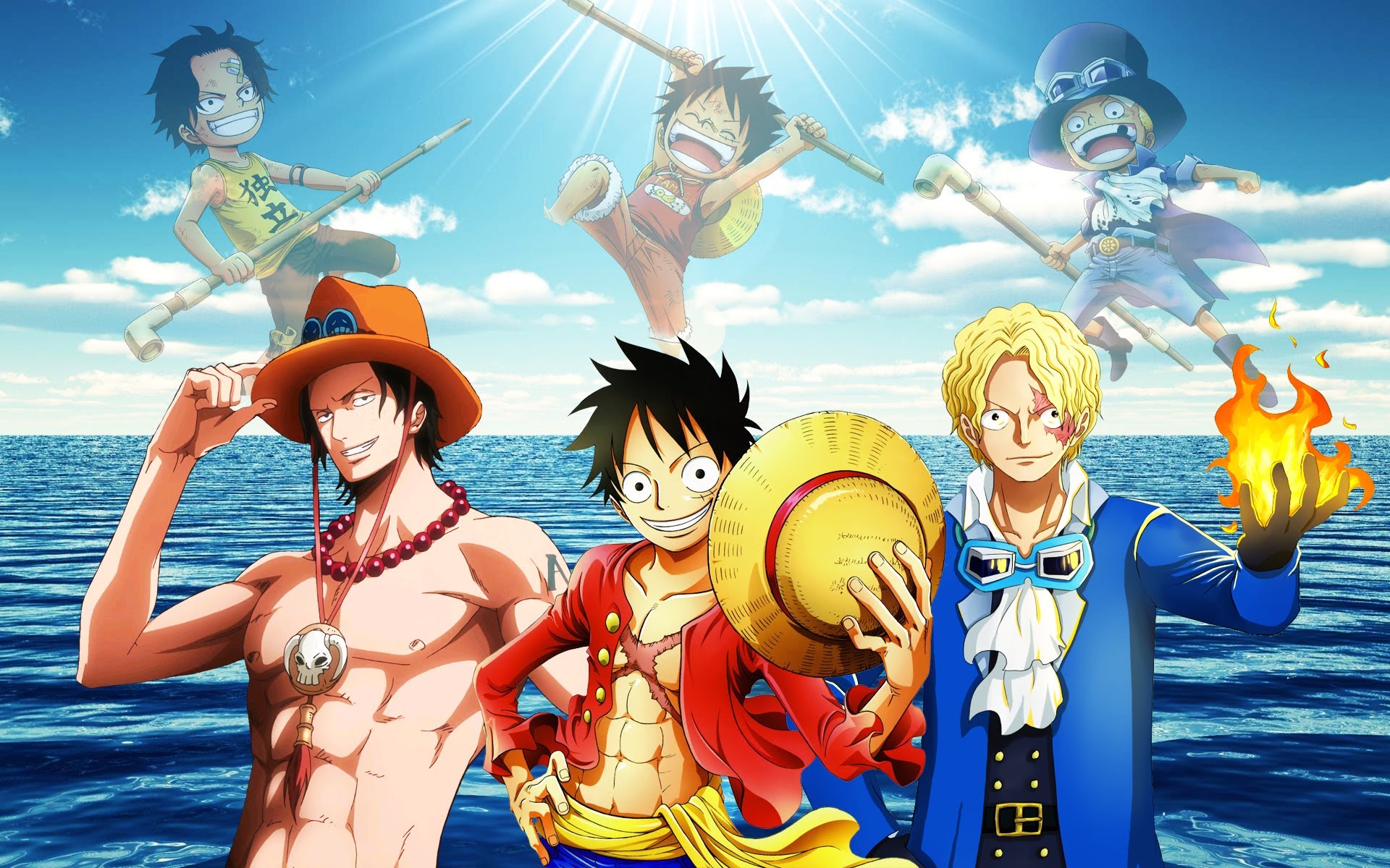 Tổng hợp hình ảnh anh em Luffy hài hước và đáng yêu