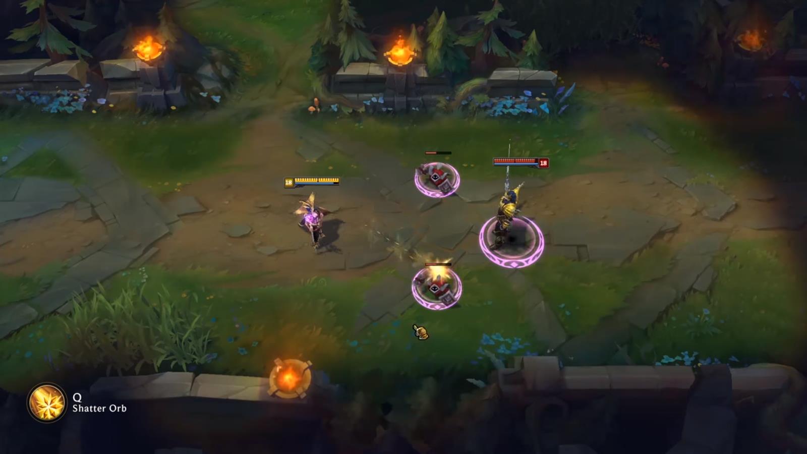  Q + W gây sát thương lan. 