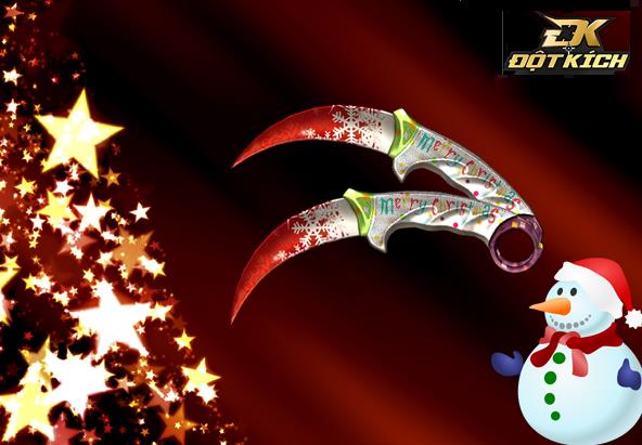 
Món hàng đầy phê pha cho các con nghiện cận chiến chính là Karambit Xmas
