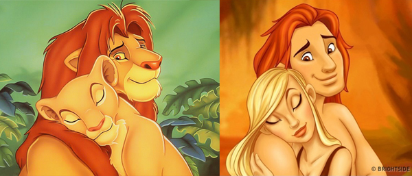 
Cặp đôi Simba và Nala trong The Lion King vốn là một cặp đôi sư tử tuyệt đẹp, vậy nên không ngạc nhiên khi biến thành người, họ vẫn là một đôi nam thanh nữ tú
