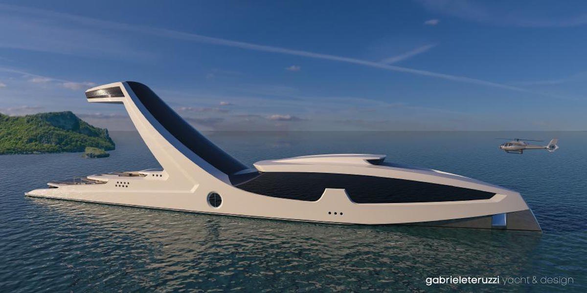  Điểm đáng chú ý nhất của Shaddai chính là phần mũi tàu độc đáo của nó. Nhà thiết kế người Ý Gabriele Teruzzi đã tạo ra concept thú vị này. 
