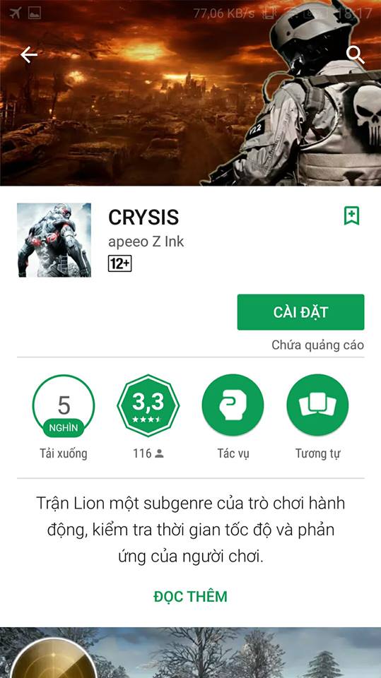 
Không hiểu từ bao giờ, EA và Crytek lại đưa Crysis lên mobile
