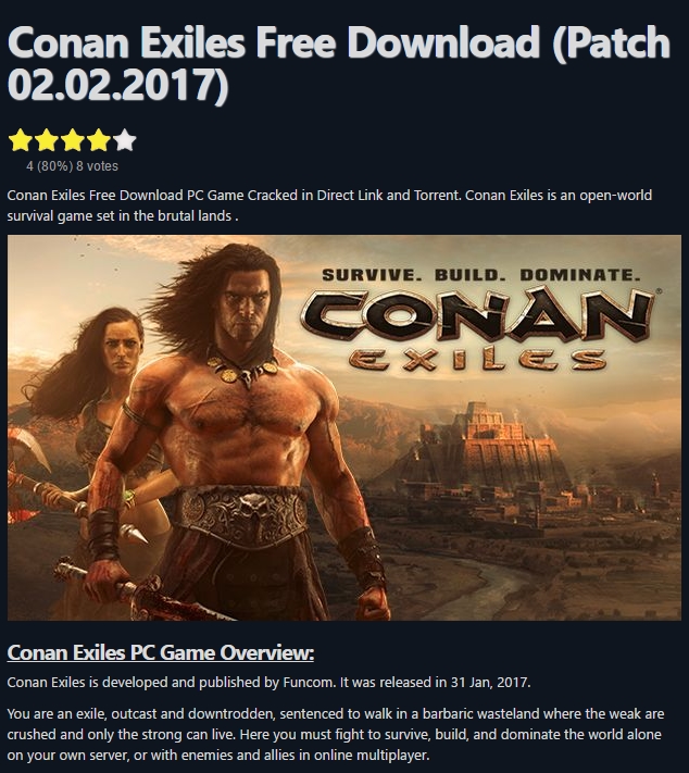 
Conan Exiles vừa mới ra mắt chưa được 2 ngày đã bị crack tơi bời
