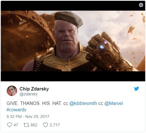 
Có vẻ chiếc mũ nồi này khá hợp với dáng Thanos
