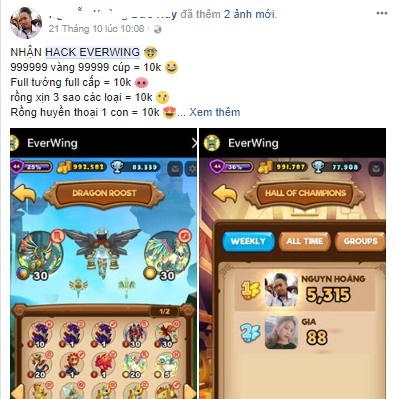 Gamer Việt nhận hack game Evewing tràn lan trên mạng