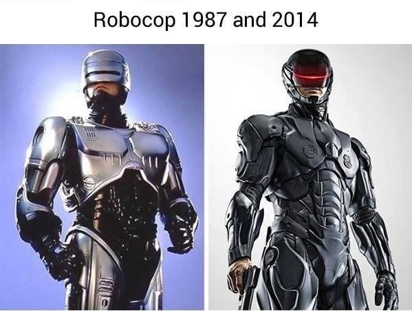 
Robocop 1987 và phiên bản năm 2014 trông đều có dáng dấp hiện đại, tiếc là cả hai phần đều không được khán giả đánh giá cao bởi sự thiếu đột phá về cốt truyện.
