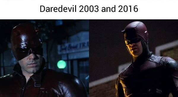 
Daredevil thì không có quá nhiều thay đổi trong suốt 13 năm qua.
