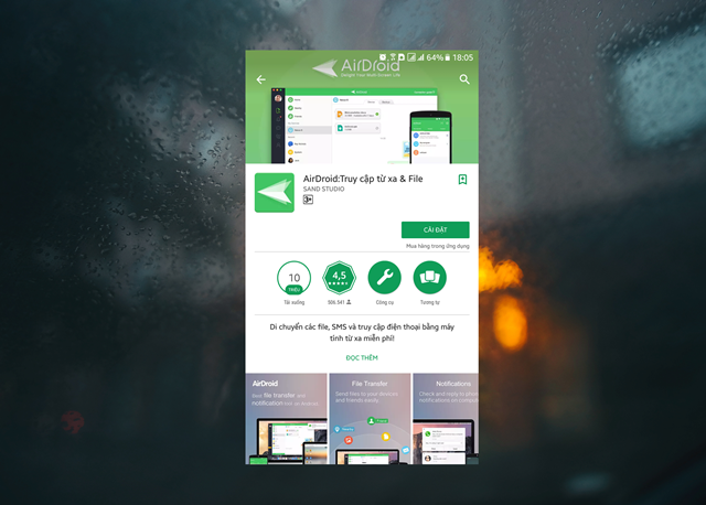 
Airdroid được cung cấp hoàn toàn miễn phí trên Google Play Store.

