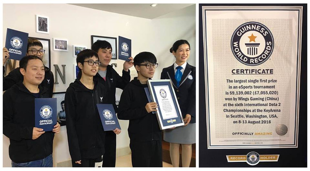 
Kỷ lục Guinness trao cho nhà đương kim vô địch TI6
