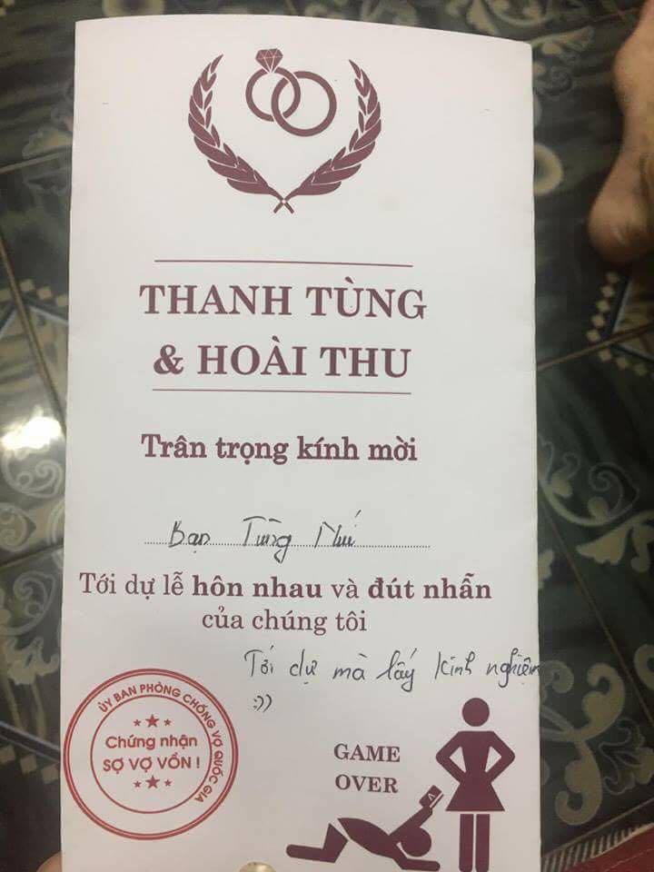 Thiệp cưới bá đạo của cặp đôi Việt: chú rể tự nhận mình bị \