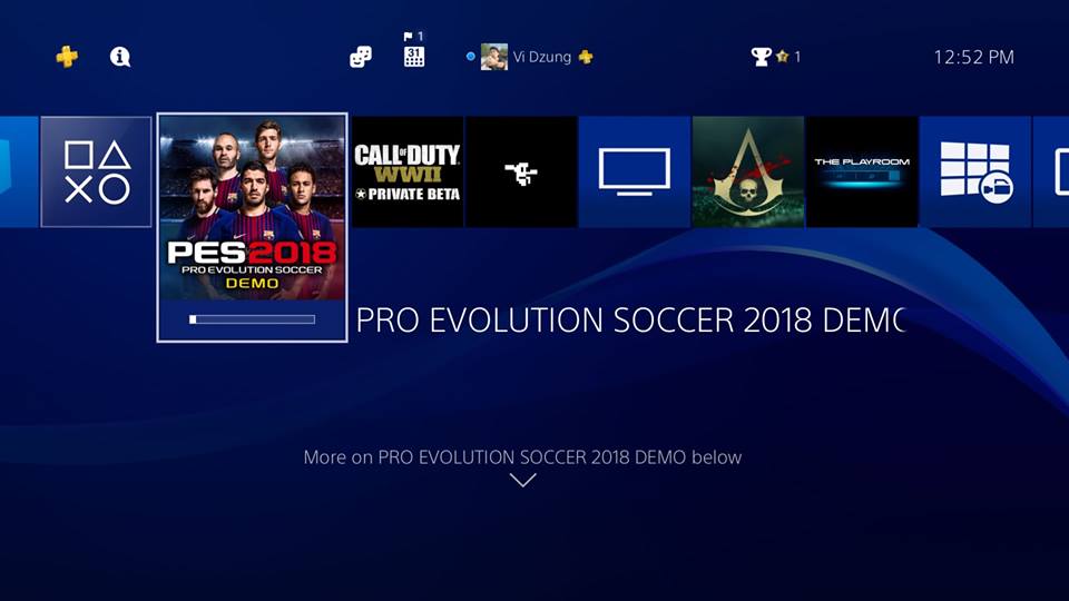 is pes demo version out ps4