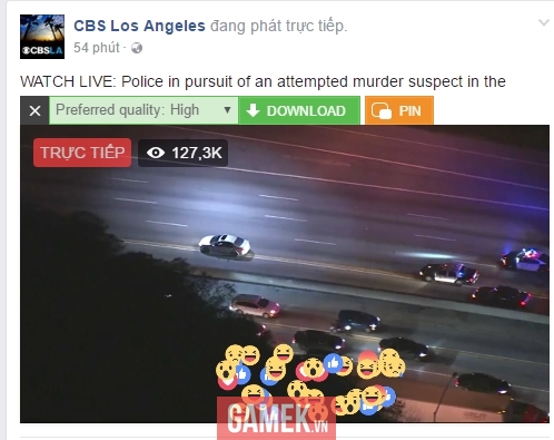 
Livestream cảnh sát Mỹ truy bắt nghi phạm giết người, rượt đuổi bằng ô tô như trong GTA
