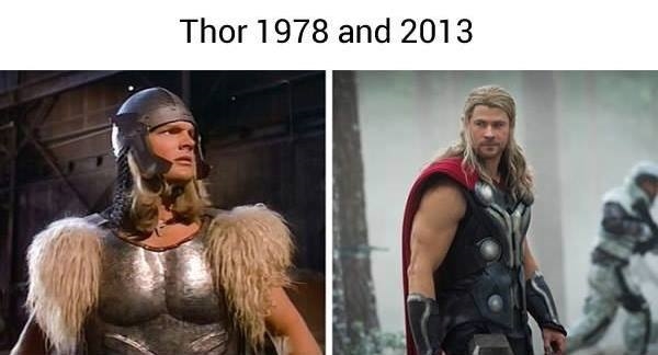 
Thor thì cũng không có quá nhiều thay đổi, thực tế thì hình ảnh một chiến binh Bắc Âu thời nào cũng vẫn oai hùng như vậy mà thôi.
