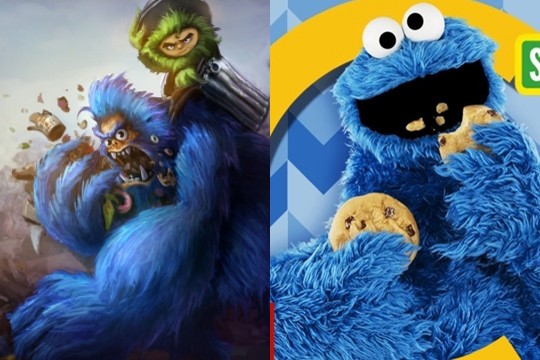 
Grungy Nunu - Cookie Monster trong Sesame Street
