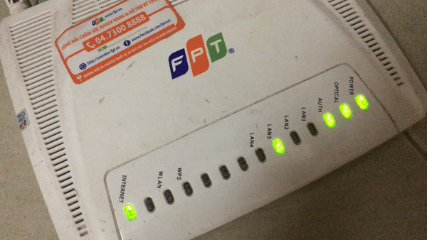 
Đèn Internet trên modem liên tục nhấp nháy
