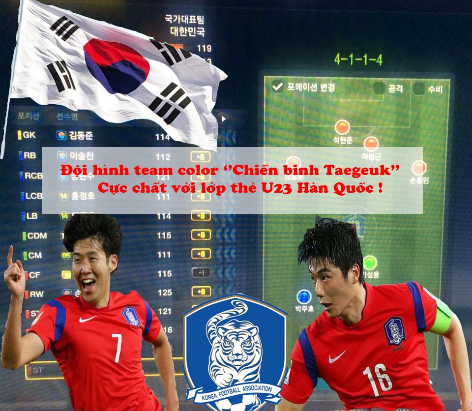 Cận Cảnh Team Color ''Chiến Binh Taegeuk'' Cực Khủng Tại Fifa Online 3 Hàn  Quốc