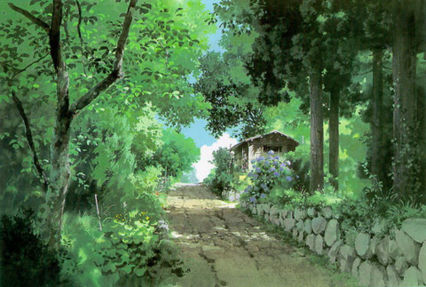 Anime-Bild der schönen Landschaft scharf und scharf Kien Thuy High School