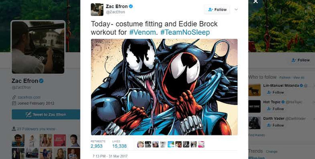 Zac Efron hóa thân thành kẻ thù "không đội trời chung" của Spider-Man