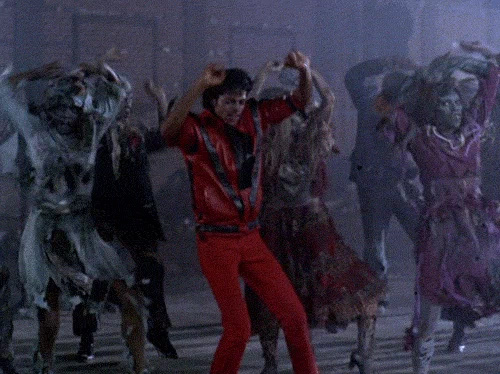 
Top hit Thriller của MJ cũng lấy chủ đề zombie.
