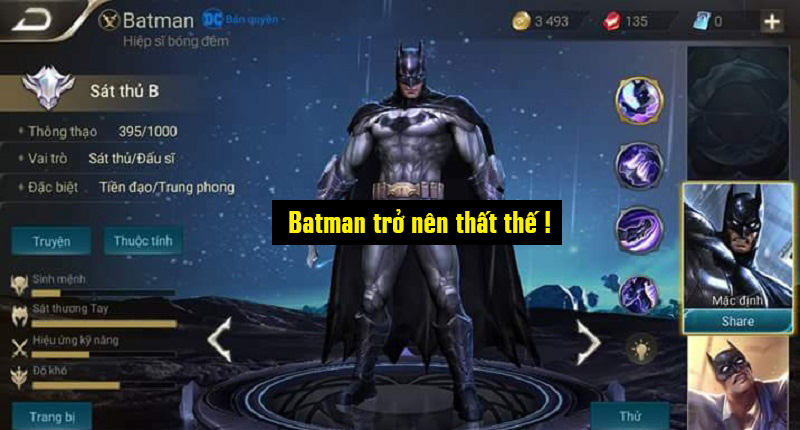 Liên Quân Mobile: 3 lý do khiến game thủ không mặn mà với việc dùng Batman  để leo rank