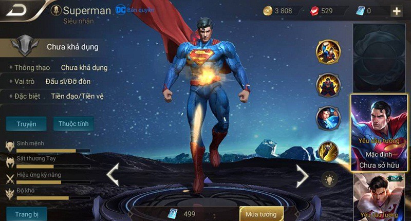 Superman Liên Quân - Hãy cùng chiêm ngưỡng hình ảnh của siêu anh hùng Superman trong game Liên Quân và cảm nhận sức mạnh phi thường của anh ta. Với đường nét cực kỳ chuẩn xác và màu sắc sống động, hình ảnh Superman Liên Quân sẽ khiến bạn khao khát trải nghiệm game thật sự.