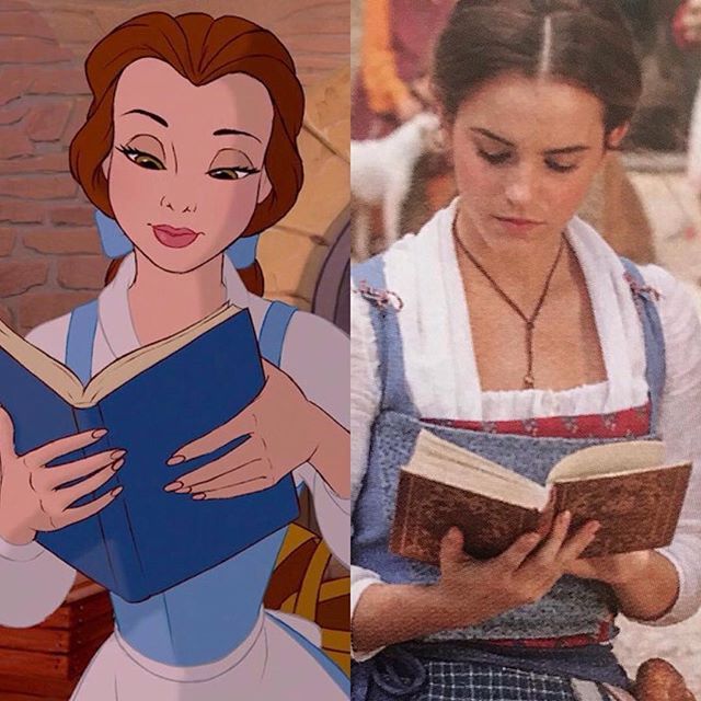
Cô nàng Belle vẫn luôn thích đọc sách trên phố.
