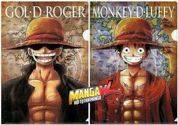 
Roger thời trẻ và Luffy có tạo hình khá giống nhau
