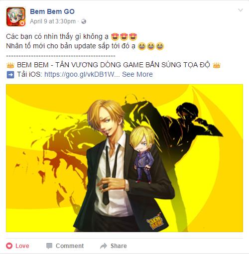 
Sanji bất ngờ xuất hiện trong Bem Bem GO – tựa game mobile bắn súng tọa độ đang rất được yêu thích thời gian gần đây
