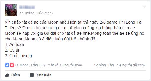 
Topic muốn bán thẻ giá ưu đãi của game thủ Moon khi còn ở bang Thiên Hạ
