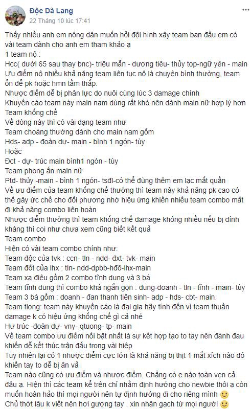 Chia sẻ đáng giá của Tuyết Nguyệt Lâu cho những người mới tập chơi Kim Dung Quần Hiệp 2.0