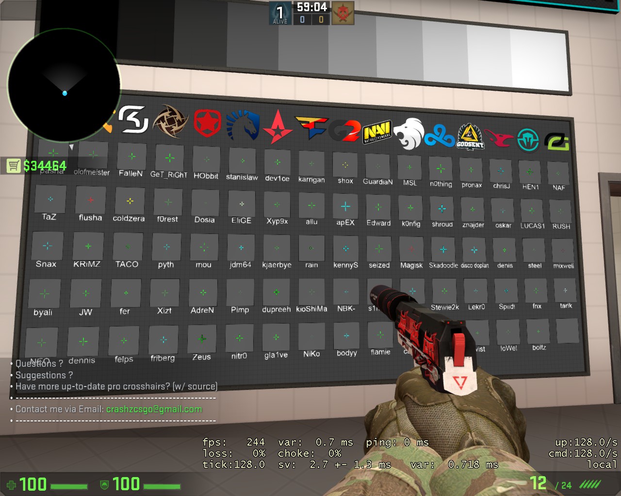  crashz Crosshair Generator v2 tổng hợp tất cả crosshair của những game thủ chuyên nghiệp nổi tiếng nhất cho người dùng tha hồ lựa chọn 