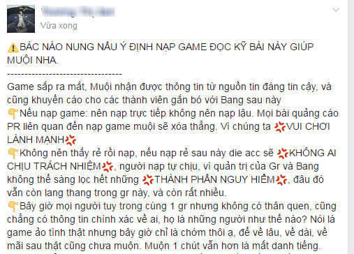 Nói không với các hành vi gian lận là khẩu quyết của bang Thiên Hạ